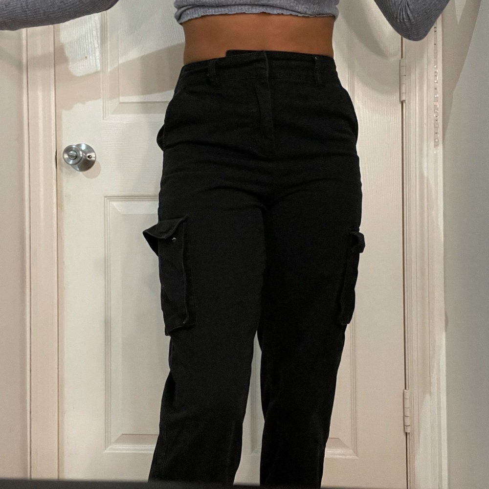 Black cargo pants